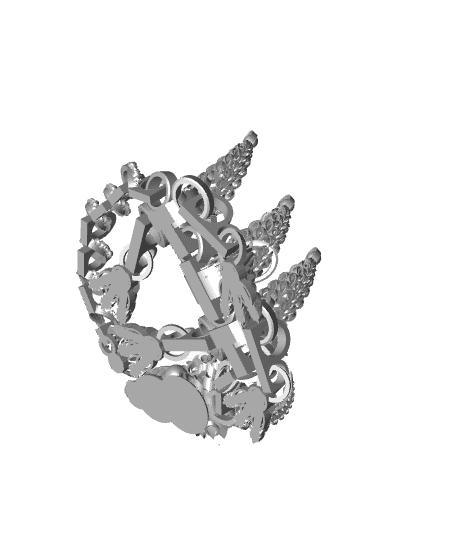 Shakaworld3d Chain Ring Dragon Challenge V1.stl 3d model