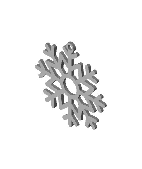 Snowflake Christmas Ornament v5 3d model