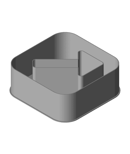 Square with an arrow (diagonal), nestable box (v1) 3d model