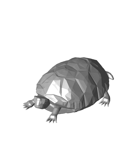 Low Poly Turtle Pencil Holder with Secret Compartment 3d model