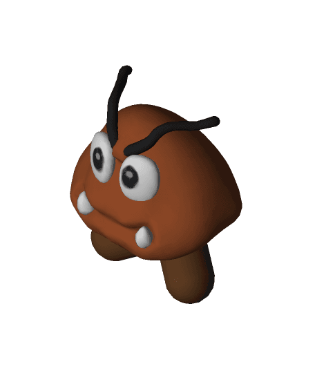  Goomba  Mario Bros and Kart - Brown Mushroom by qwerty812 full viewable 3d model