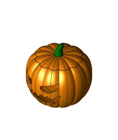 Pumpkin with lid 3d model