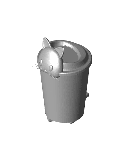 3D COFFEE CAT by Cutekat full viewable 3d model
