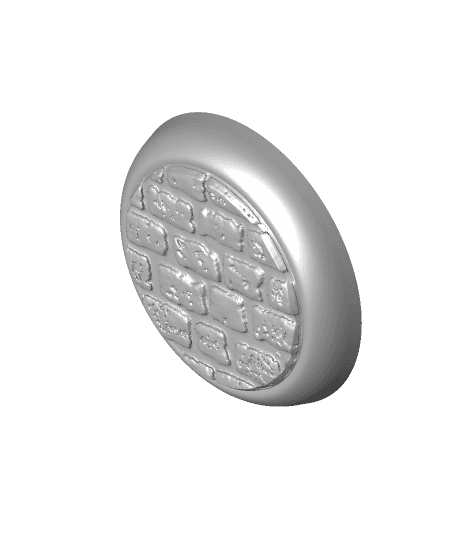 25mm Stone, Recessed Miniature Bases 3d model