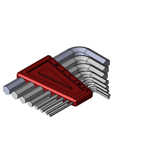 Metric Allen wrench set (Juego de llaves Allen) 3d model