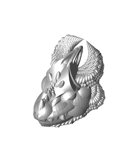Shakaworld3D Horned Wicker Dragon Keychain.stl 3d model
