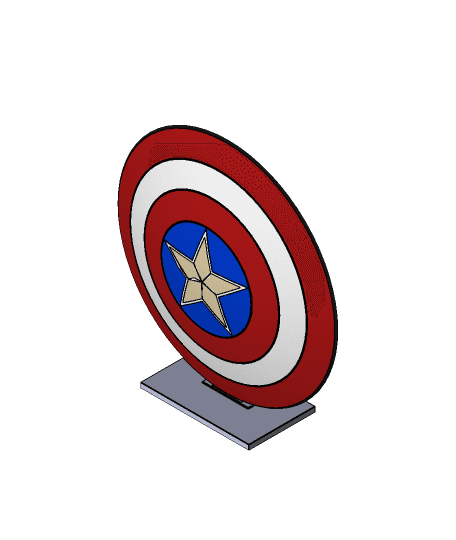 Captain America Shield Printable 3d model