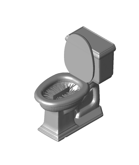 Hairify flushing toilet 3d model
