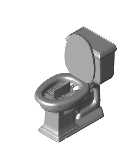 Hairify flushing toilet 3d model