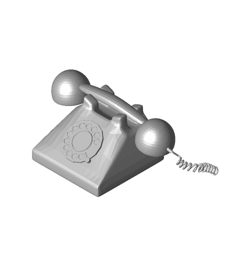 Old rotary phone 3d model