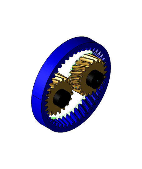 Internal Helical Gear Pair Design 3d model
