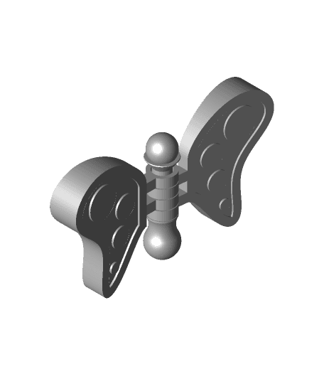 Hinged Butterfly Toy Print in Place 3d model