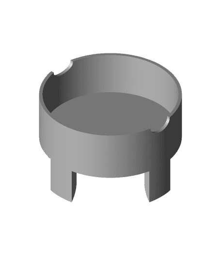 Gas bottle cover and utensil holder for backpacking stove by BorgeDesigns full viewable 3d model
