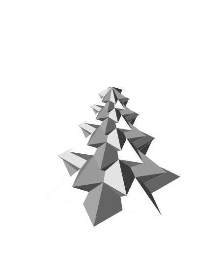 Christmas Tree Tea Light - Wide Version 3d model