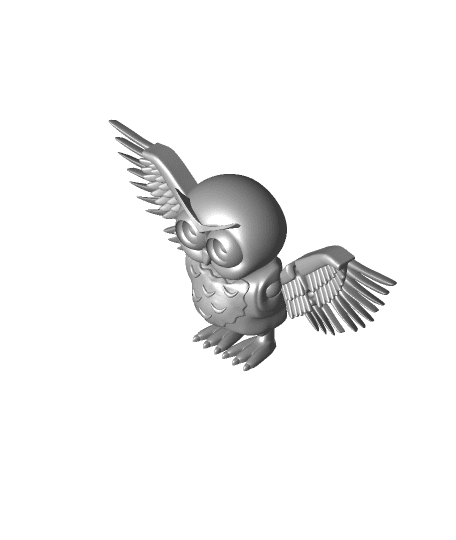 Owlbert the Articulating Fidget Owl by ThinAir3D full viewable 3d model