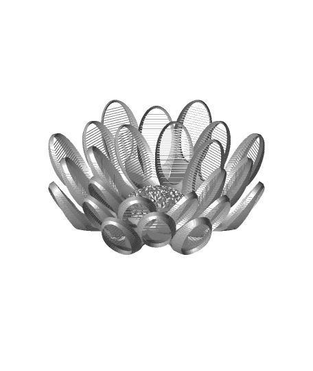 Lotus Flower Art by 3dprintbunny full viewable 3d model