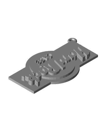 Hard Rock Cafe Rome keychain, dogtag, earring by schnurrri full viewable 3d model