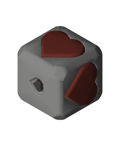 Valentine's Day Heart Thump Puzzle Box (Easy) 3d model