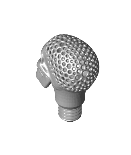 Skull Bulb (Voronoi) by DaveMakesStuff full viewable 3d model