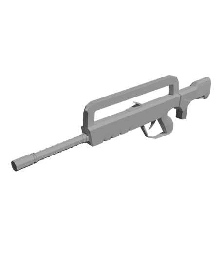 LOW POLY FAMAS for game asset or 3D Print. 3d model