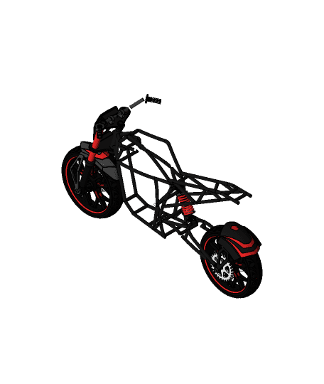 Electric Bike Skeleton 3d model
