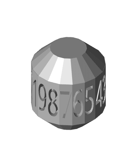9 sided dice 3d model