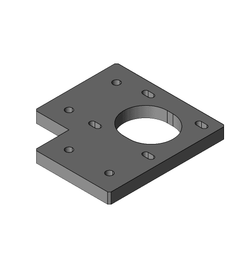 SolidCore CoreXY Motor Plate With 20mm Clearance Gates .step 3d model