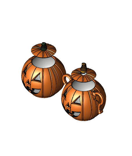 Halloween Jack O Lantern Display - Hollow for Tea Lights! 3d model