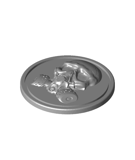 Skull Gas Mask Coin 3d model