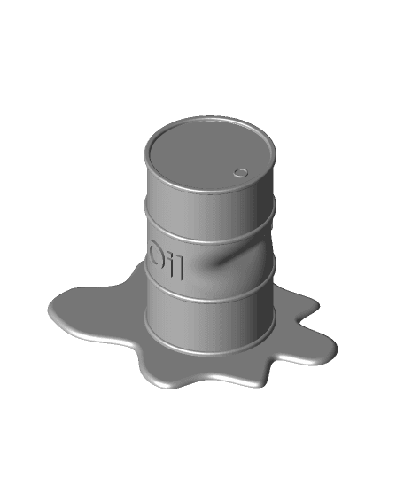 dented oil barrel 🛢 3d model