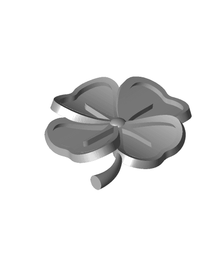  Four-leaf clover 3d model