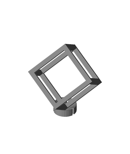 Cube with diagonal up 3d model