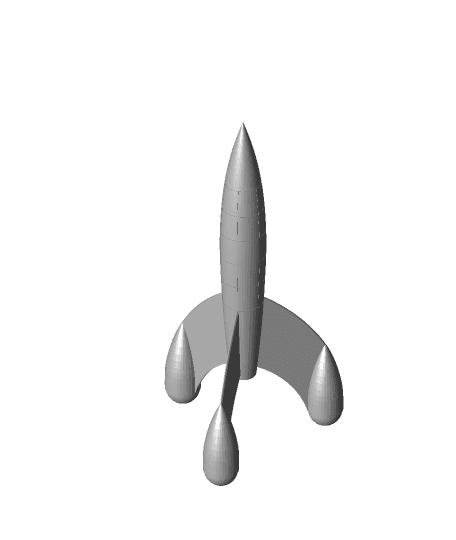 Tintin Rocket. Accurate  strong  scalable 3d model