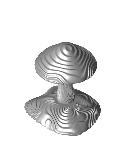 Wavey Modular Mushrooms by DaveMakesStuff full viewable 3d model