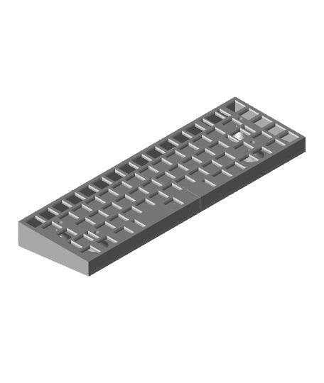 minimal keyboard 68 3d model