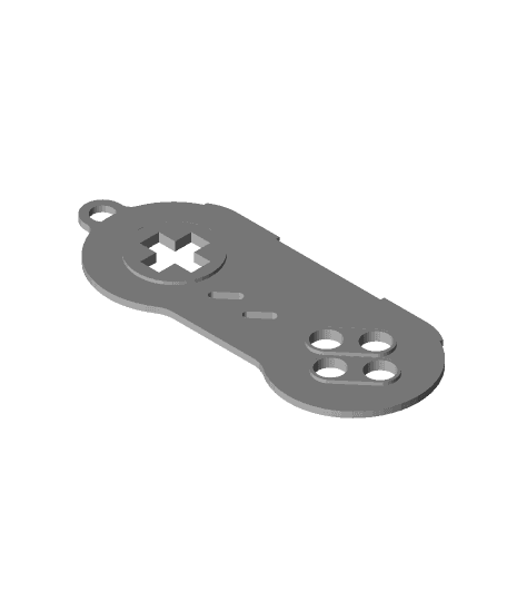 SNES Controller Keychain 3d model