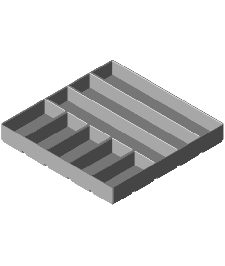 Gridfinity Modified 5x5x30-10 by yellow.bad.boy full viewable 3d model
