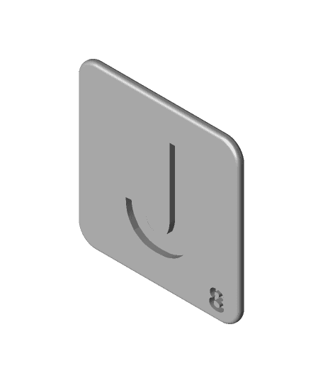 Scrabble Letter J 3d model