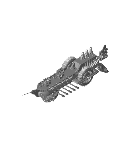 Steam-Punk Battleship 3d model