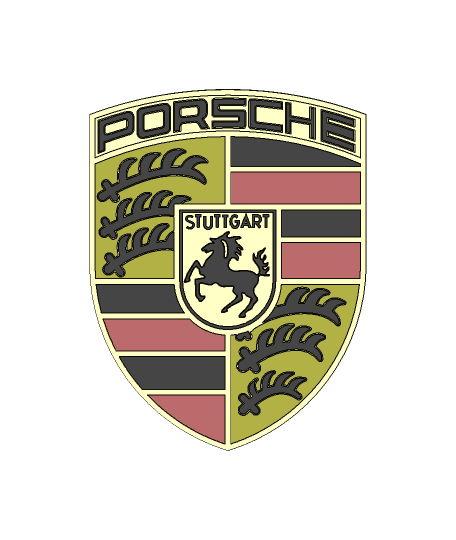 Porsche logo 3d model