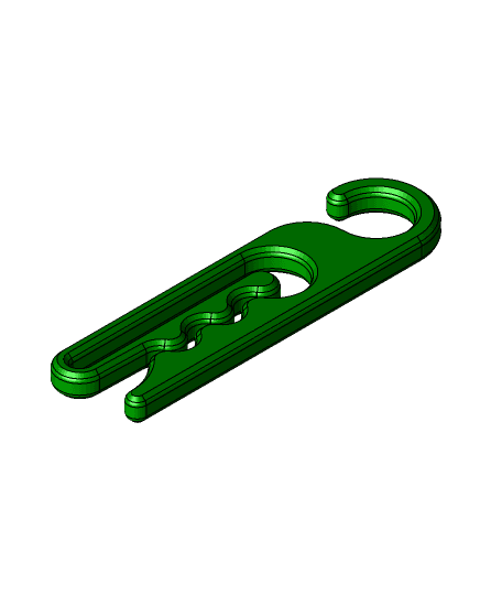 Clothespin With Hook 3d model