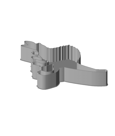 Dinosaur Icon 00C9, nestable box (v2) 3d model