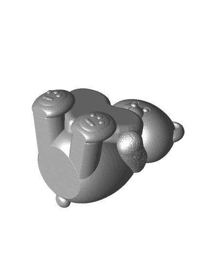  Bear for valentine - Carrying heart 3d model