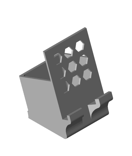 Phone_stand_with_pen_holder (old) 3d model