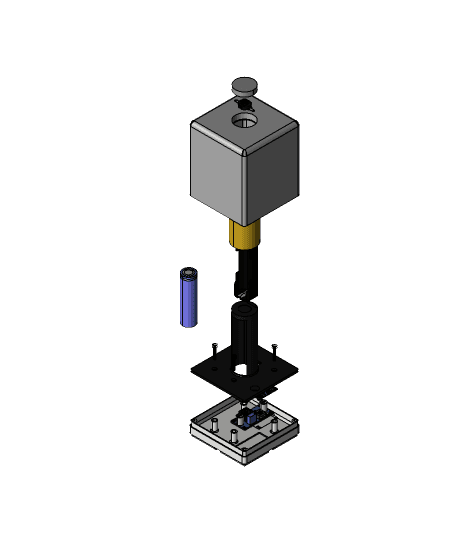 Gridfinity LED Flame Lantern (2x2) by Link The Cat full viewable 3d model