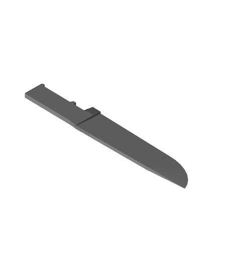 Fixed Bowe Knife by wuercockatiel full viewable 3d model