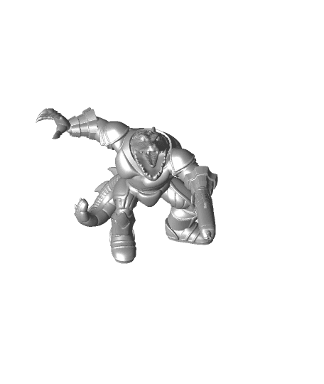 SciFi Gator-Man Hybrid 01 by np_dev full viewable 3d model
