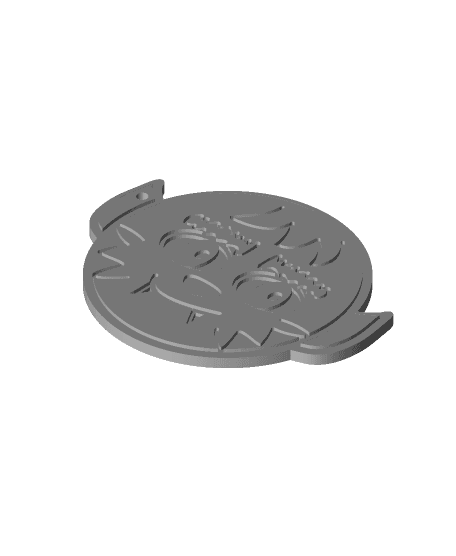Remix of Monster Coasters - Wolfy into keychain 3d model