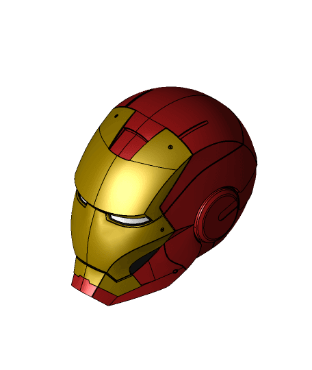 Iron Man Helmet.STEP by ledwards full viewable 3d model
