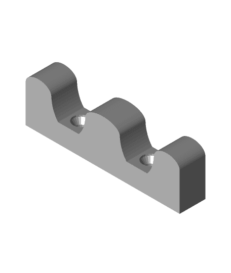 Pool Cue Stick Rest/Rack (Wall-Mounted) 3d model